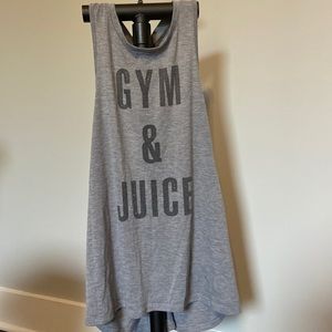 Gym and juice knotted workout tank
